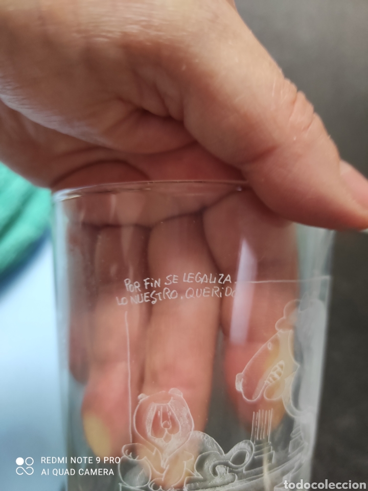 Coleccionismo: Vaso grabado firma Mingote - Foto 6