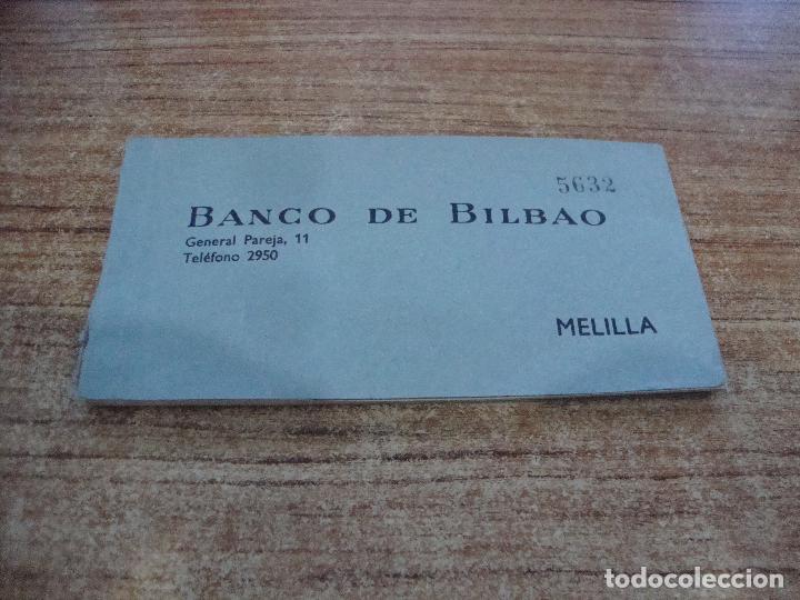 Coleccionismo: TALONARIO BANCO BILBAO MELILLA INCOMPLETO