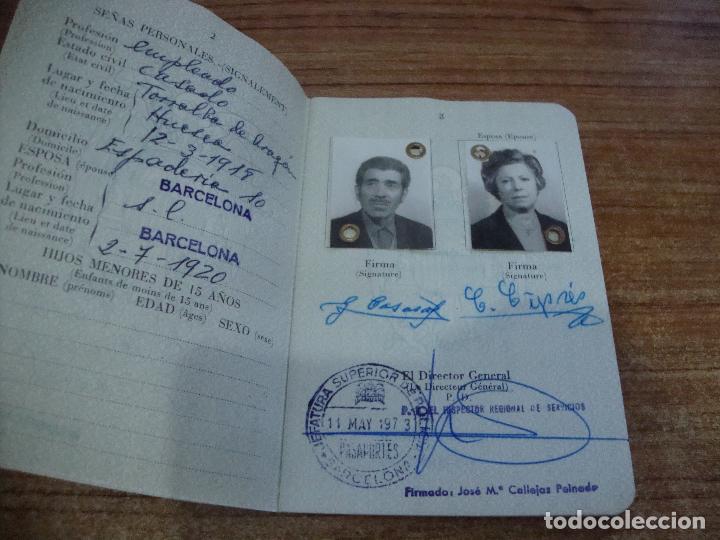 Coleccionismo: PASAPORTE EXPEDIDO BARCELONA 1973 - Foto 3