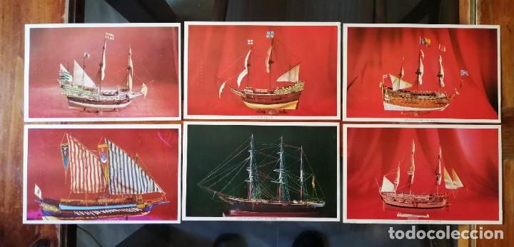 Coleccionismo: 6 L&Aacute;MINAS DE MAQUETAS DE BARCOS VELEROS