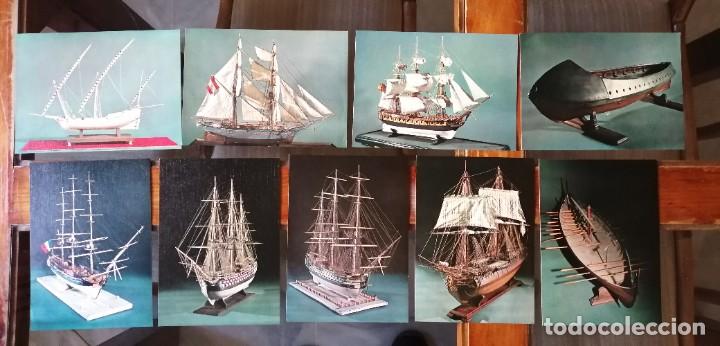 Coleccionismo: 9 L&Aacute;MINAS DE MAQUETAS DE BARCOS ANTIGUOS