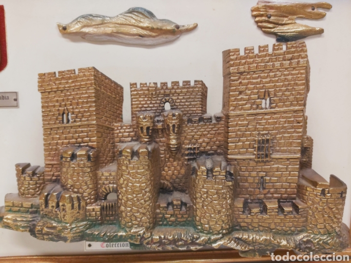 Coleccionismo: Castillo de Ampudia Palencia en bronce - Foto 4
