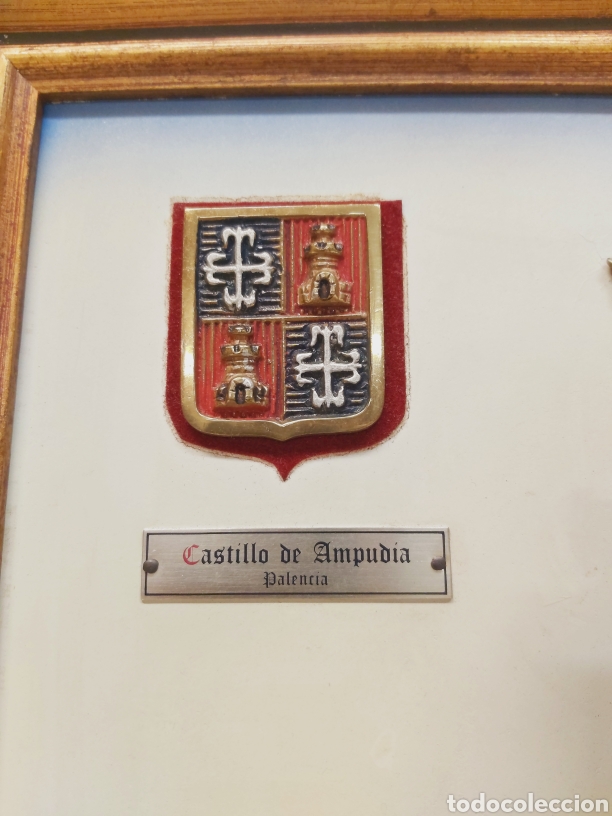 Coleccionismo: Castillo de Ampudia Palencia en bronce - Foto 5