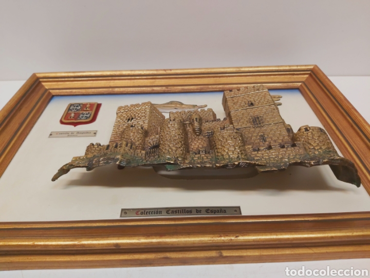 Coleccionismo: Castillo de Ampudia Palencia en bronce - Foto 6