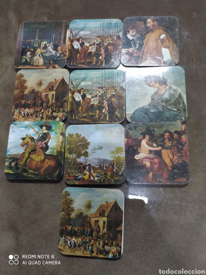 Coleccionismo: 10 Posavasos de im&aacute;genes de cuadros de Vel&aacute;zquez