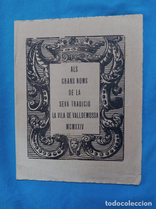 Collezionismo: Als Grans noms de la seva tradici&oacute; la vila de Valldemossa MCMXXIV