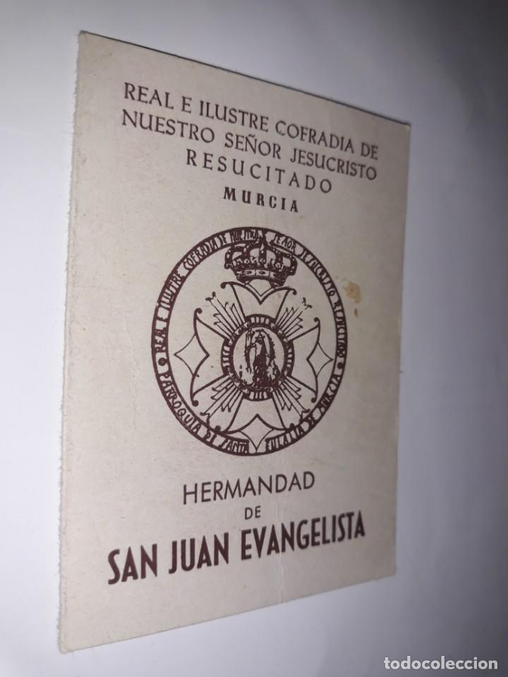 Coleccionismo: D&Iacute;PTICO SEMANA SANTA MURCIA HERMANDAD SAN JUAN EVANGELISTA PASO ESCULTOR VICENTE MARCO COFRAD&Iacute;A