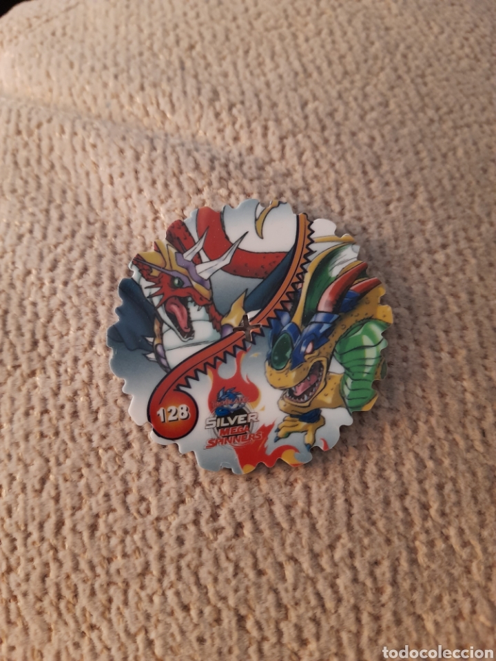 Coleccionismo: TAZO&nbsp;N&ordm; 128 SILVER, BEYBLADE ANIME, MEGA SPINNERS. DE LOS SNACKS DE&nbsp;MATUTANO.