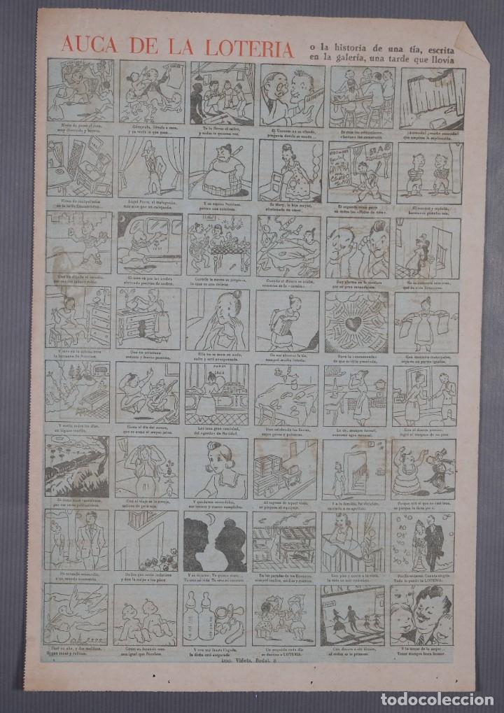 Coleccionismo: Auca/Aleluya de la loteria o la historia de una t&iacute;a, escrita en la galeria, una tarde que llov&iacute;a