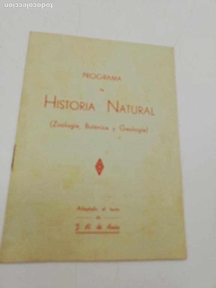 Coleccionismo: PROGRAMA DE HISTORIA NATURAL. ZOOLOGIA, BOTANICA Y GEOLOGIA. PAGS. 15.