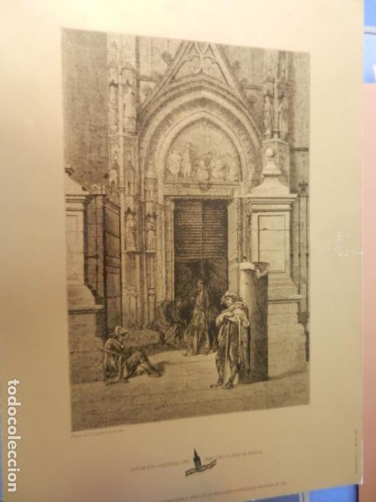 Sammelleidenschaft Papier: PUERTA DE LA CATEDRAL - PABELL&Oacute;N DE SEVILLA EN LA EXPO'92 - MIDE 35X50 CM - ORO.