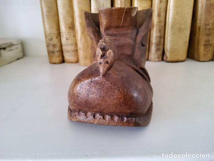 Coleccionismo: ZAPATO CON RATON DE MADERA TALLADA - Foto 6
