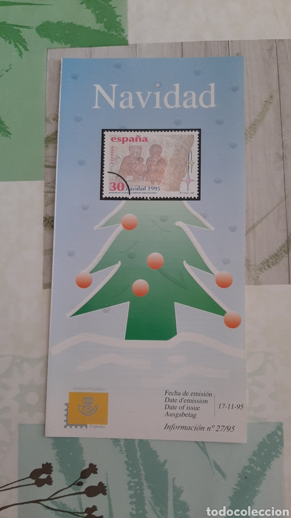 Sammelleidenschaft Papier: NAVIDAD 1995 D&Iacute;PTICO INFORMATIVO EDIFIL 3402 SOLICITA TUS FALTAS SELLOS USADOS NUEVOS &Aacute;LBUMES