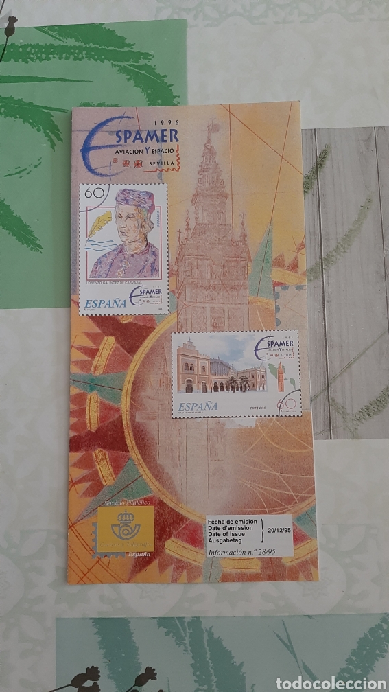 Collezionismo: 1995 ESPA&Ntilde;A D&Iacute;PTICO INFORMATIVO EDIFIL 3404/5 SOLICITA TUS FALTAS SELLOS USADOS NUEVOS