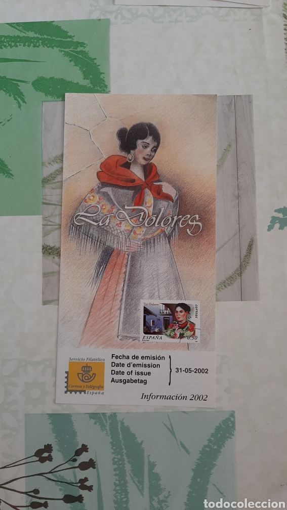 Sammelleidenschaft Papier: LAS DOLORES D&Iacute;PTICO INFORMATIVO EDIFIL 3905 CALATAYUD ZARAGOZA PERSONAJES