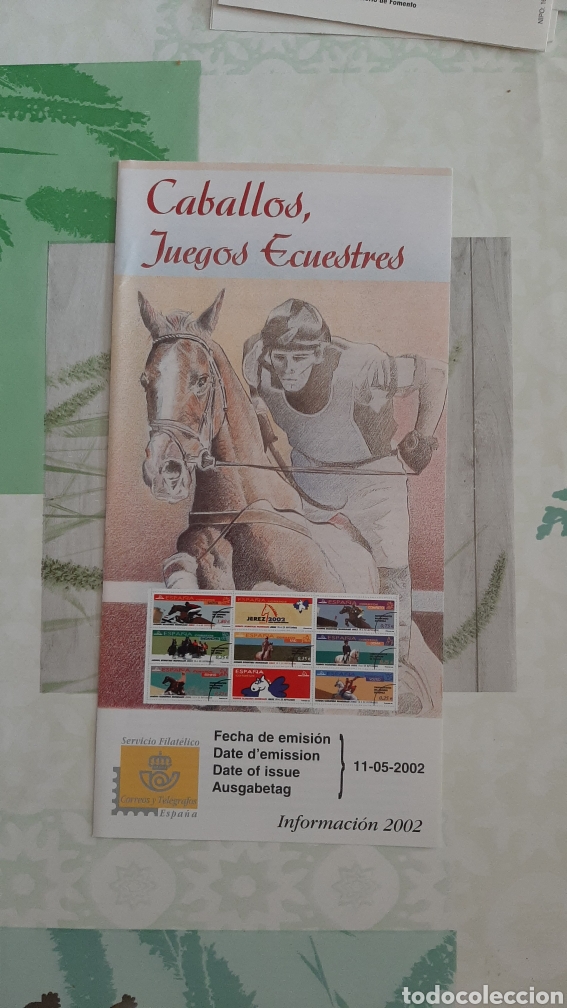Collezionismo: H&Iacute;PICA JUEGOS ECUESTRES JEREZ FRONTERA 2002 EDIFIL 3898/4 TR&Iacute;PTICOS INFORMATIVOS