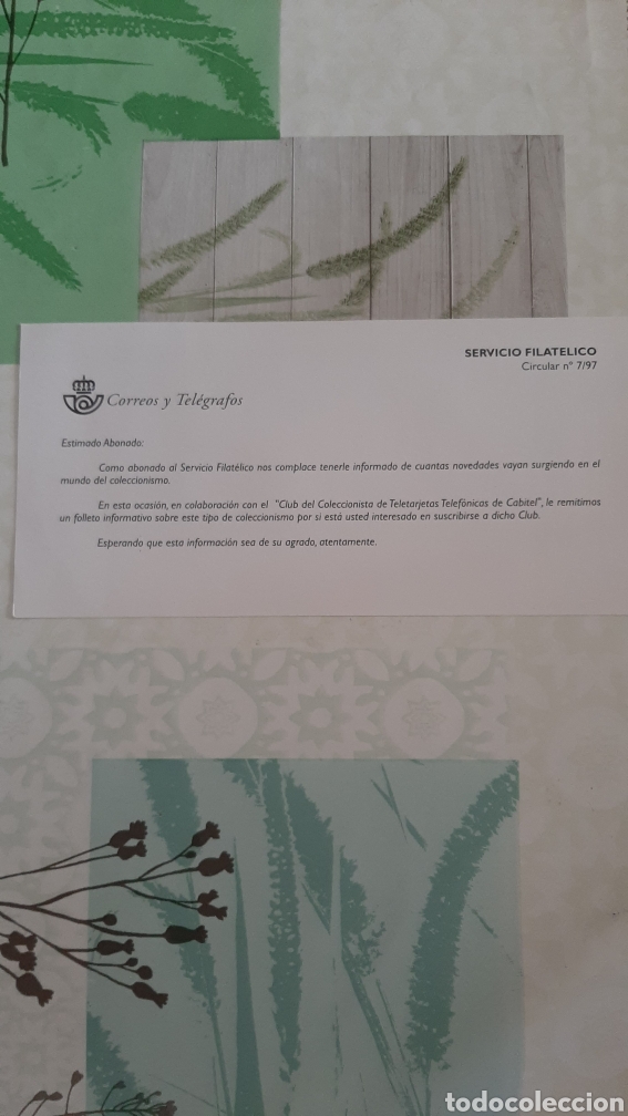 Colecionismo: CABIEL CLUB COLECCIONISTA CORREOS CIRCULAR TARJETA TELEF&Oacute;NICA