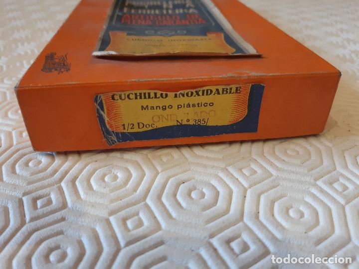 Coleccionismo: CAJA ANTIGUO CUCHILLOS INOXIDABLE MANGO DE PLASTICO. - Foto 2