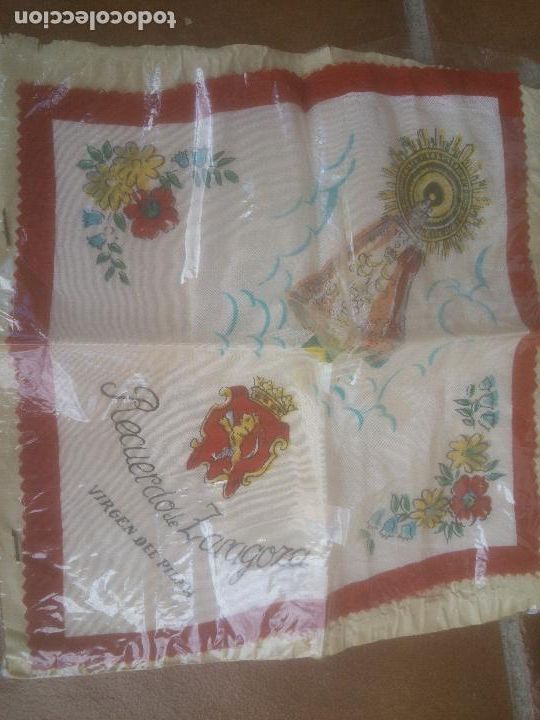 Coleccionismo: ANTIGUO PA&Ntilde;UELO,RECUERDO DE ZARAGOZA. VIRGEN DEL PILAR