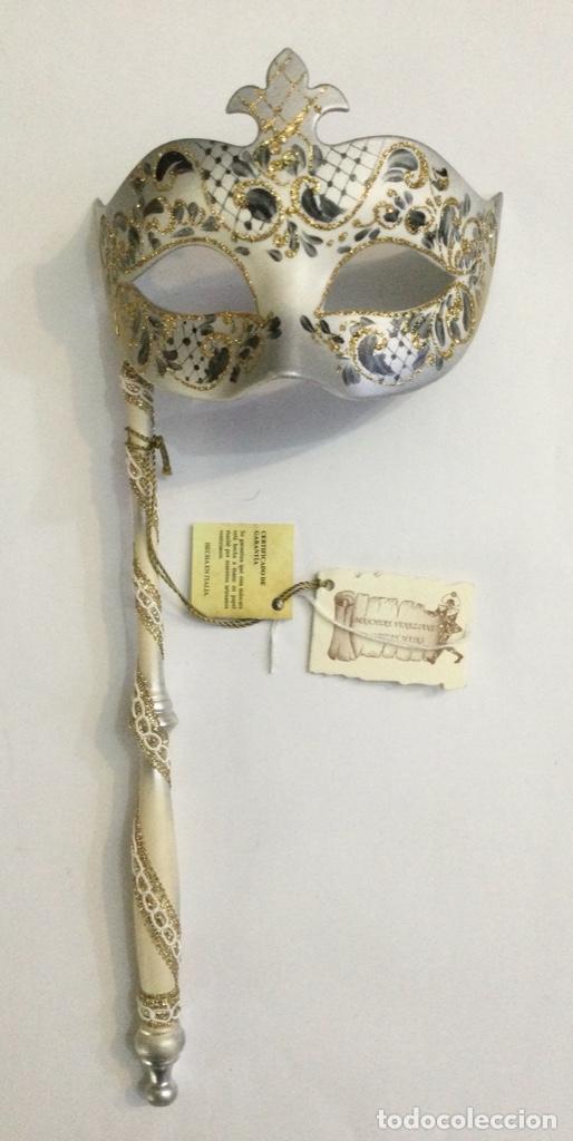Collectionnisme: M&aacute;scara Veneciana. COLOMBINA LUX BAST&Oacute;N. Ref: RGM/910/B