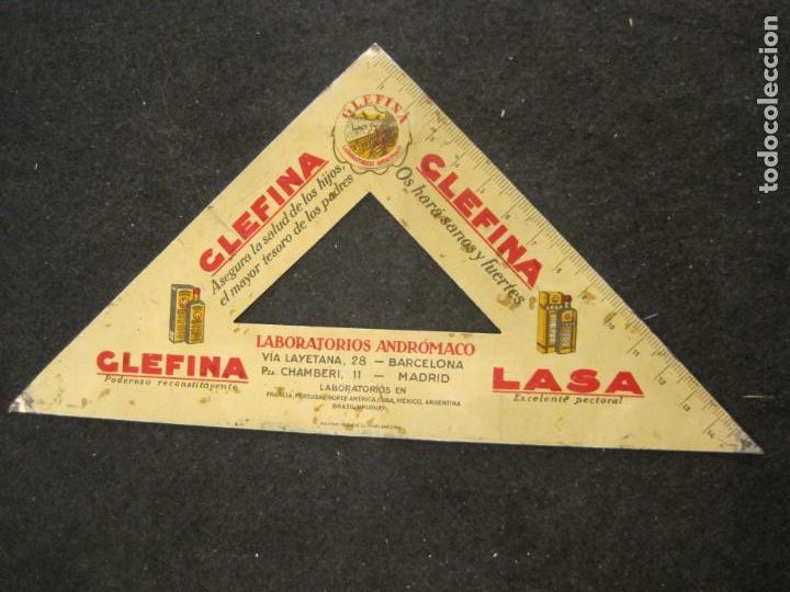 Collezionismo: ESCUADRA DE METAL PUBLICIDAD CLEFINA-LASA-VER FOTOS-(K-3562)