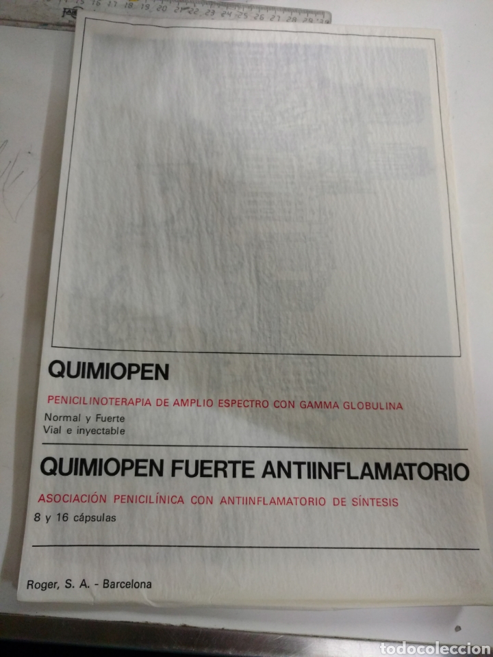Sammelleidenschaft Papier: REPRODUCCIONES EN LAMINAS DE PINTURA Y CARTELES FRANCESES . ROGER SA BARCELONA PUBLICITANDO MEDICAME