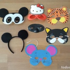 Coleccionismo: 7 MASCARAS ANIMALES, HELLO KITTY Y MICKEY MOUSE. Lote 273526878