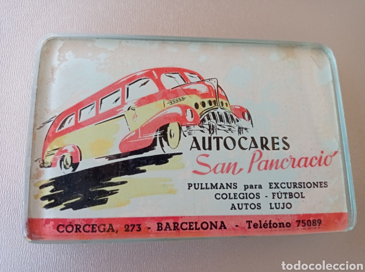 Coleccionismo: Antiguo pisapapeles Autocares San Pancracio, a&ntilde;os 50