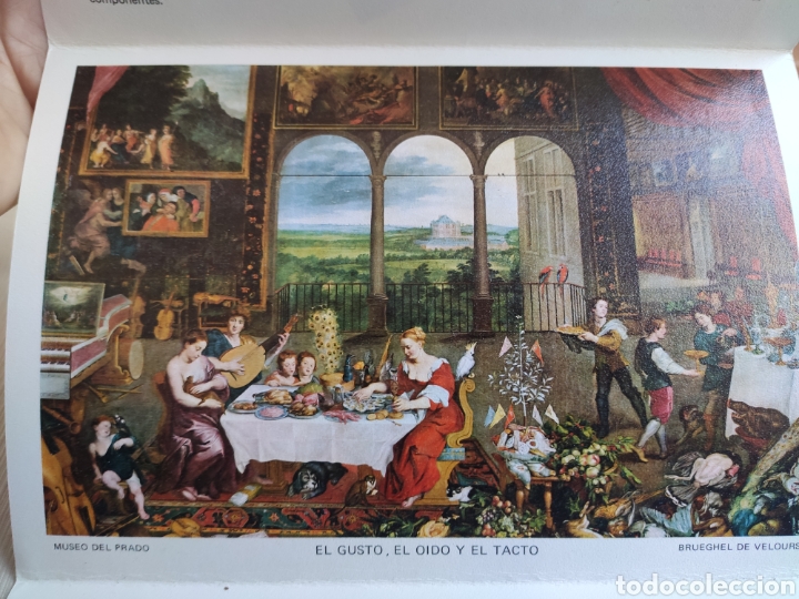 Coleccionismo: L&aacute;mina El Gusto, El O&iacute;do y El Tacto. Brueghel de Velours. Laboratorio Neuromade 1970