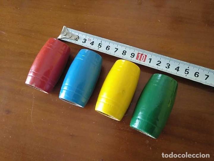 Coleccionismo: 4 CUBILETES DE MADERA - PARCHIS - - Foto 14