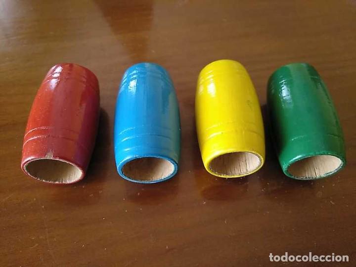 Coleccionismo: 4 CUBILETES DE MADERA - PARCHIS - - Foto 16