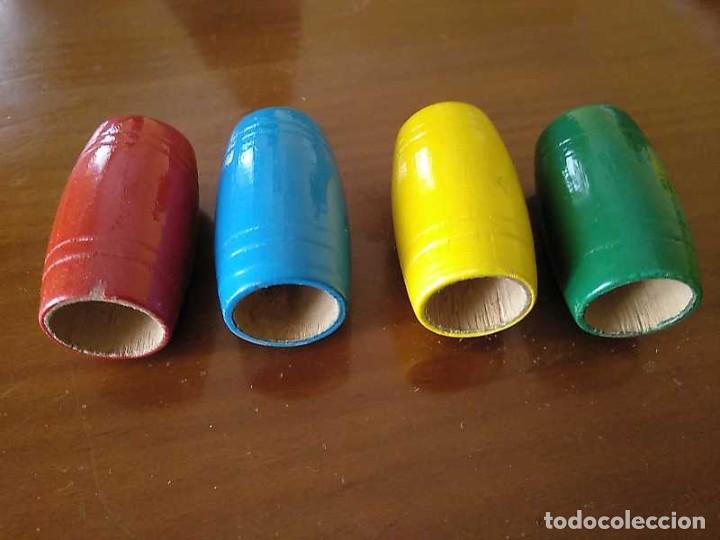 Coleccionismo: 4 CUBILETES DE MADERA - PARCHIS - - Foto 36