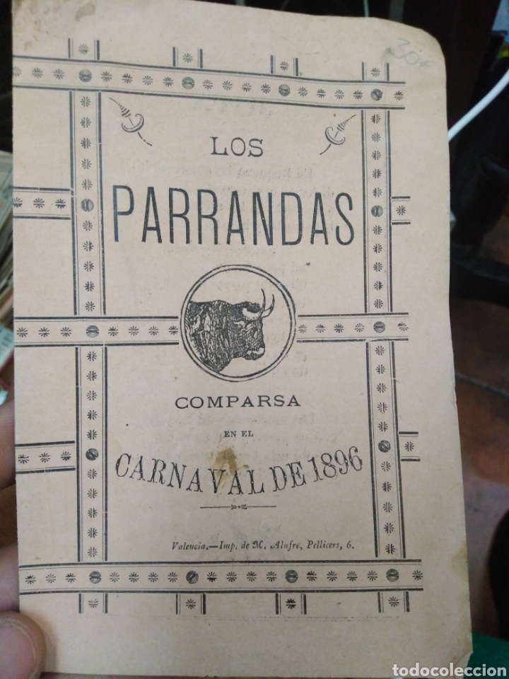 Coleccionismo: LOS PARRANDAS/COMPARSA EN LOS CARNAVALES DE 1896.Valencia IMPRENTA ALUFRE