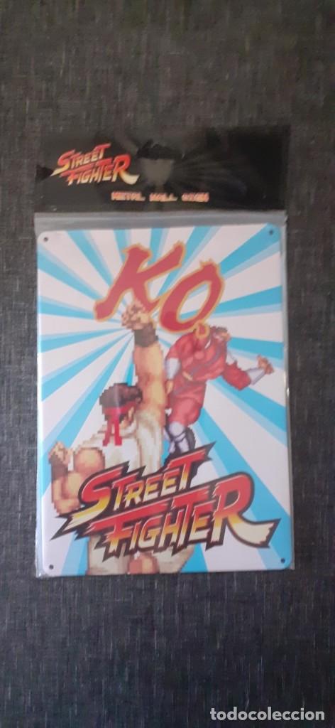 Coleccionismo: CHAPA METAL PARED STREET FIGHTER 21 X 15 CM NUEVA