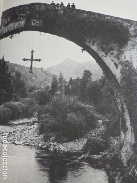 Colecionismo: CANGAS DE ONIS ASTURIAS ANTIGUA LAMINA HUECOGRABADO A&Ntilde;OS 50