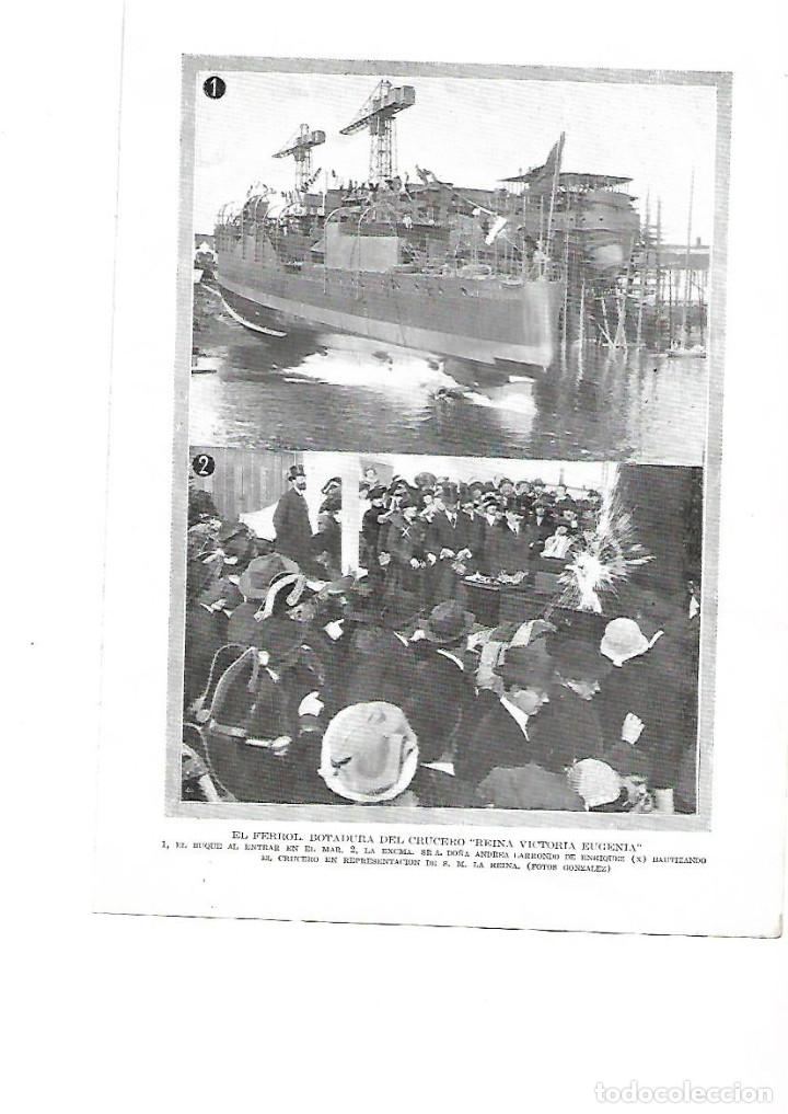 Collezionismo: A&Ntilde;O 1920 RECORTE PRENSA BOTADURA CRUCERO REINA VICTORIA EUGENIA BARCO EL FERROL