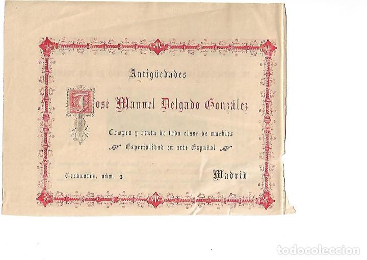 Colecionismo: PUBLICIDAD ANUNCIO ANTIGUEDADES JOSE MANUEL DELGADO GONZALEZ MADRID MUEBLES ARTE ESPA&Ntilde;OL