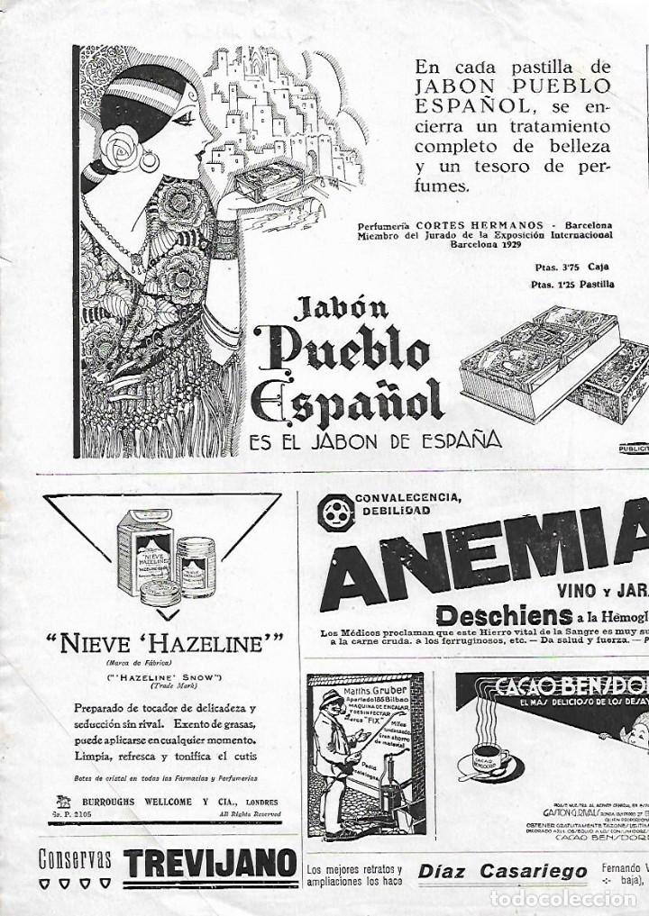 Coleccionismo: A&Ntilde;O 1930 RECORTE PRENSA PUBLICIDAD JABON PUEBLO ESPA&Ntilde;OL PERFUMERIA CORTES HERMANOS BARCELONA