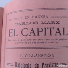 Coleccionismo: CATÁLOGO EDITORIAL GRANADA Y CA ANUNCIO EL CAPITAL CARLOS MARX. Lote 276540438