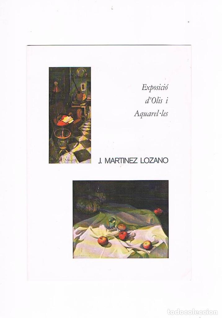Coleccionismo: Folleto exposicio de olis i aquarel les J Martinez Lozano Sala Banc de Bilbao Igualada 1981 **