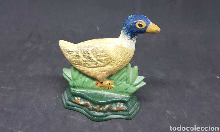 Collezionismo: Sujeta puertas - pato - metal - car210