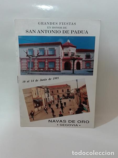 Coleccionismo: 1995. Navas de Oro (Segovia). Programa de Fiestas. San Antonio de Padua. - Foto 1