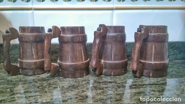 Collezionismo: 4 JARRITAS MADERA (CONSULTAR PLAZO DE ENTREGA)