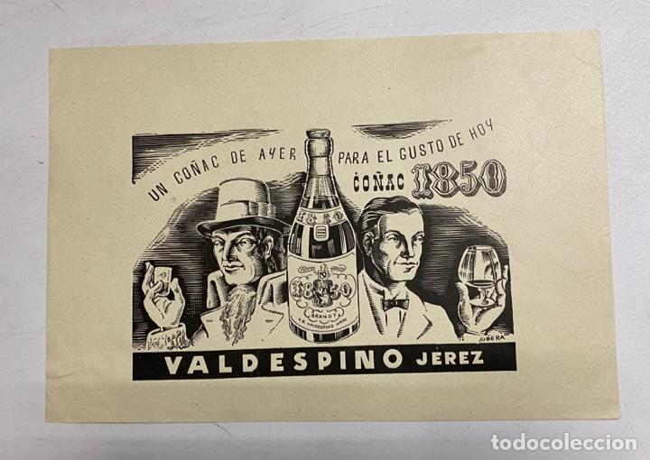 Coleccionismo: HOJITA PUBLICITARIA CO&Ntilde;AC 1850. BODEGAS VALDESPINO. JEREZ.