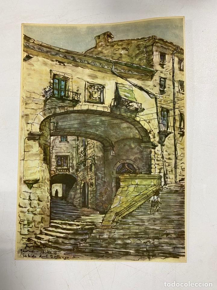 Coleccionismo: LAMINA PUBLICITARIA. ROCHE. SUBIDA DE SANTO DOMINGO - GERONA. RINCONES DE ESPA&Ntilde;A. VER