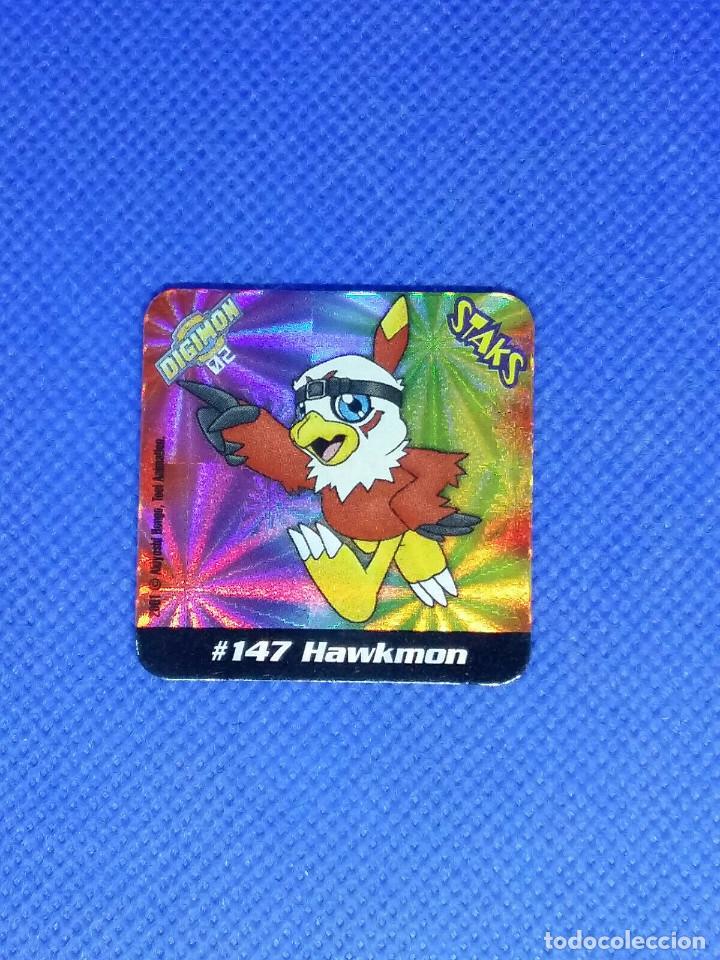 Coleccionismo: Staks Digimon 02 FOIL N&ordm; 147 HAWKMON - Foto 1