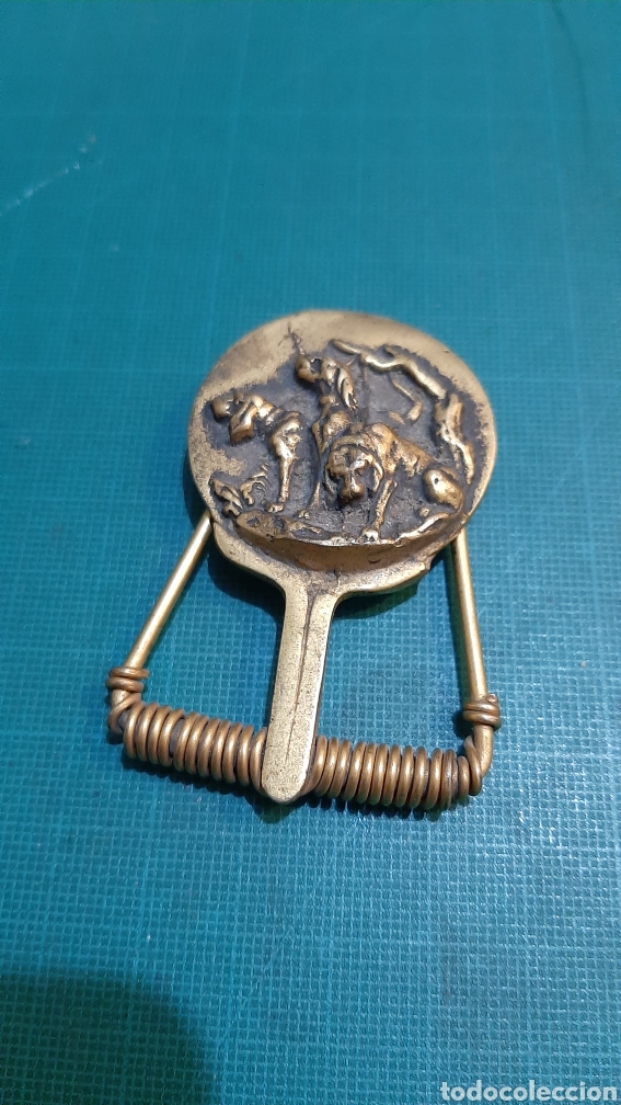 Collectionnisme: BILLETERO VINTAGE BRONCE FIGURAS PERROS