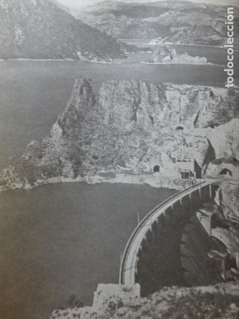 Collezionismo: PANTANO DE LA FUENSANTA ALBACETE ANTIGUA LAMINA HUECOGRABADO