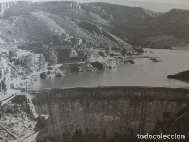 Coleccionismo: PANTANO DEL TALAVE ALBACETE ANTIGUA LAMINA HUECOGRABADO