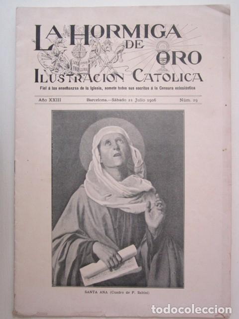 Coleccionismo: REVISTA ILUSTRADA LA HORMIGA DE ORO ILUSTRACION CATOLICA 1906